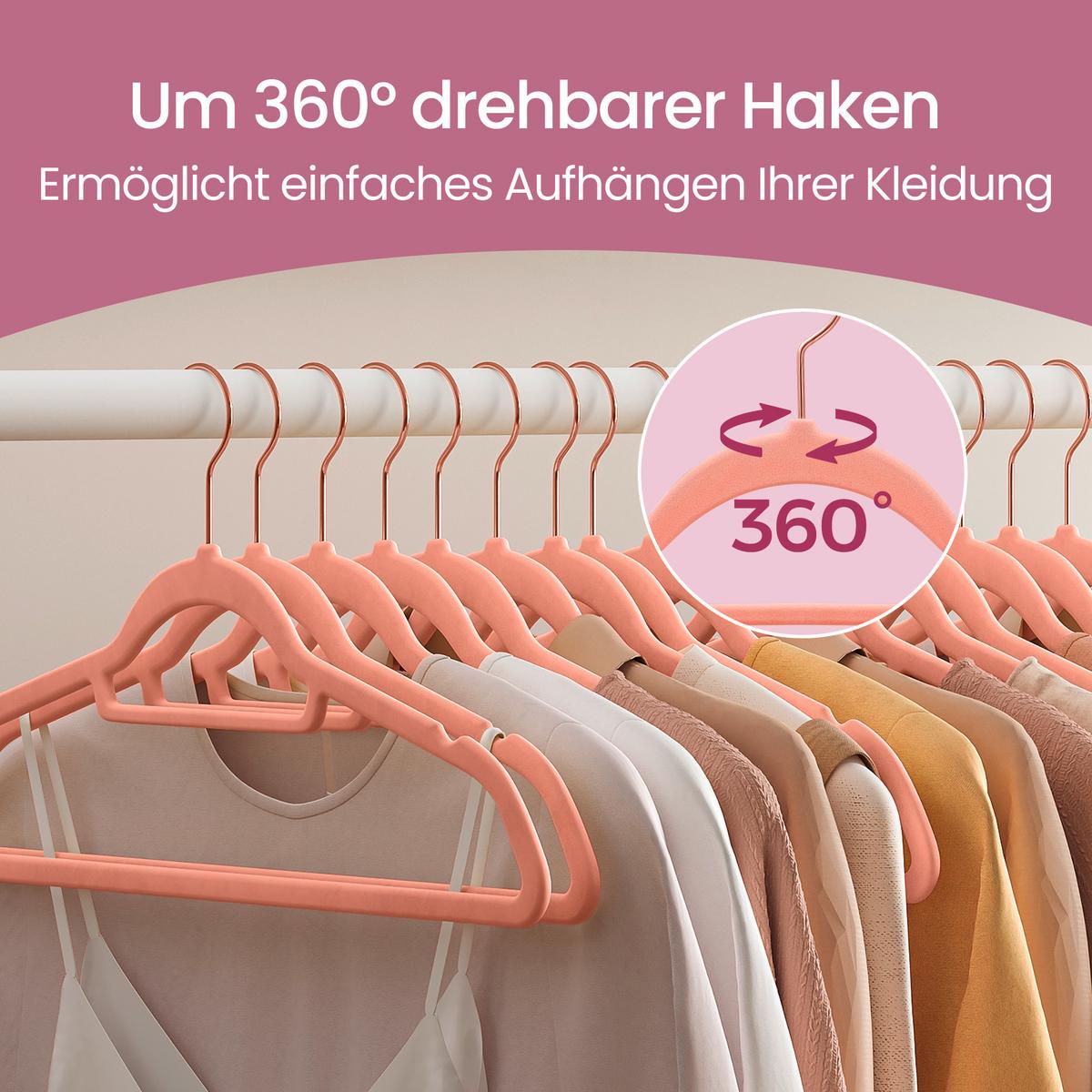 Kleiderbügel Pink B: 42,7 cm - Pink, Basics, Kunststoff/Metall (42,7/22/0,6cm)