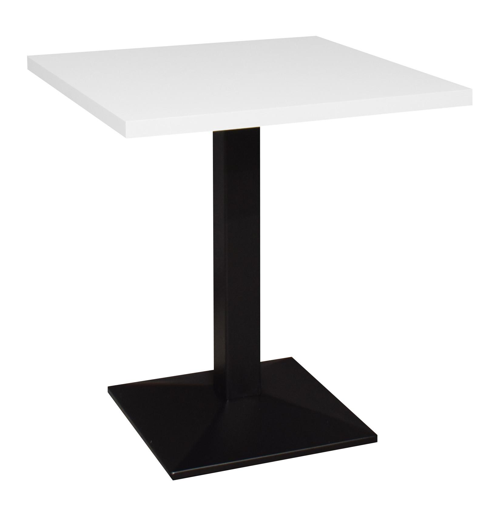 Bistro stolek 70x70 cm - bílá/černá, Moderní, kov/kompozitní dřevo (70/75/60cm) - Modern Living