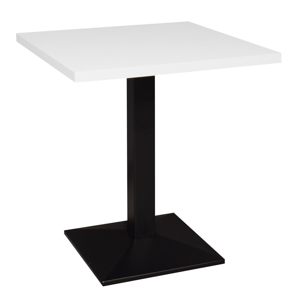 Bistro stolek 70x70 cm - bílá/černá, Moderní, kov/kompozitní dřevo (70/75/60cm) - Modern Living