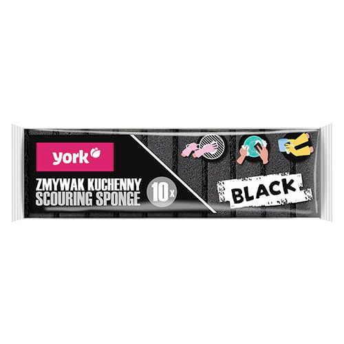 Súrolószivacs Szett 10 Darab - fekete, Basics, műanyag