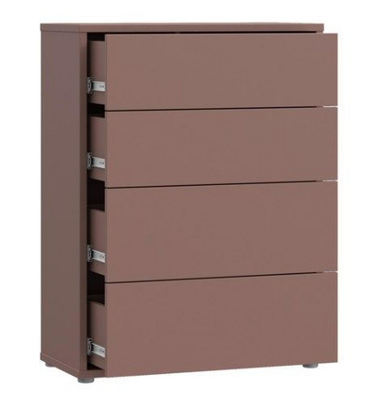 Komoda farba terracotta - tmavě modrá, Moderní, kompozitní dřevo (124,5/121,5/34,9cm)