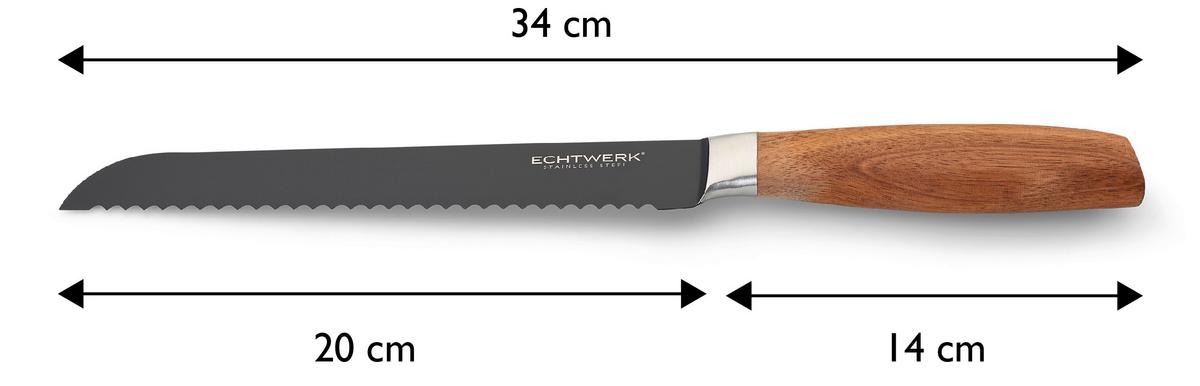 Brotmesser Ew-Sm-0351 - Schwarz, Basics, Metall (34cm) - Echtwerk