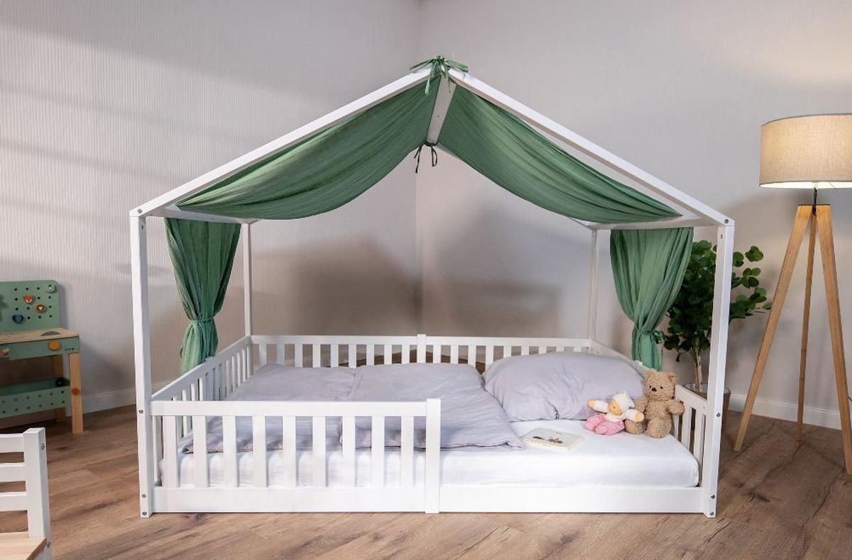 Baldachin Salbeigrün, B/l: 120-140/200cm - Salbeigrün, Basics, Textil (120-140/200cm) - tiSsi