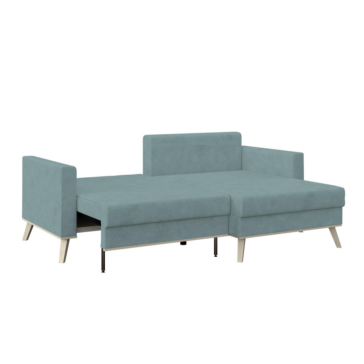 Ecksofa Carini - Eichefarben/Creme, Basics, Textil (222/152cm)