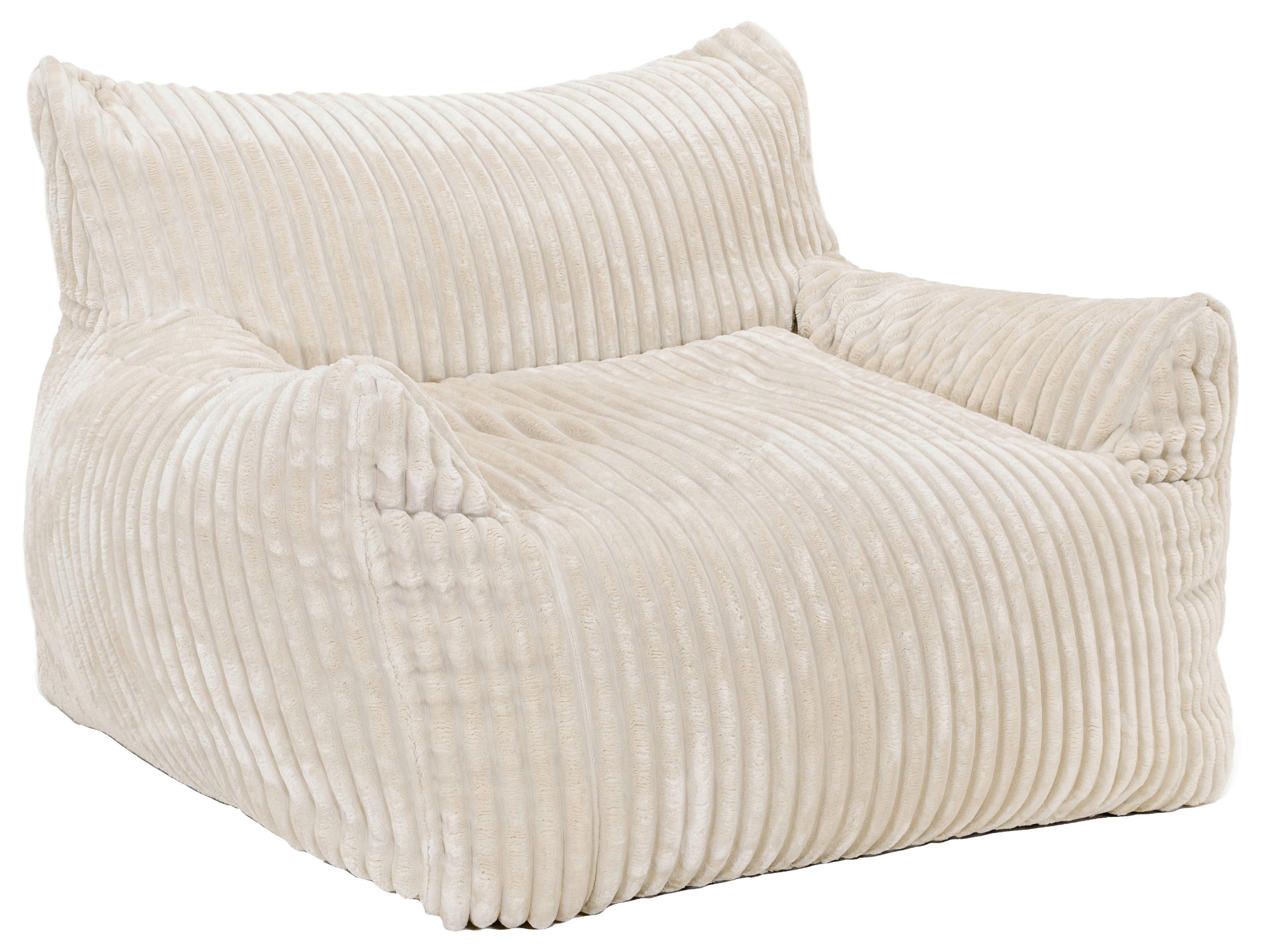Sitzsack Nubo Cord beige, Indoor, B: 104cm - Beige, Basics, Textil (104/75/95cm)