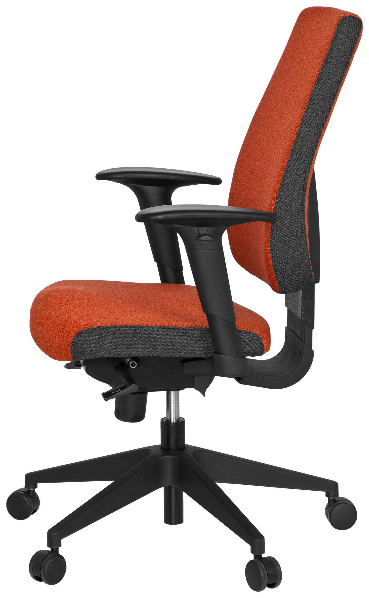 Drehstuhl Pro-Tec 500 Rot - Dunkelgrau/Rot, MODERN, Kunststoff/Textil (56/123/47cm) - MID.YOU