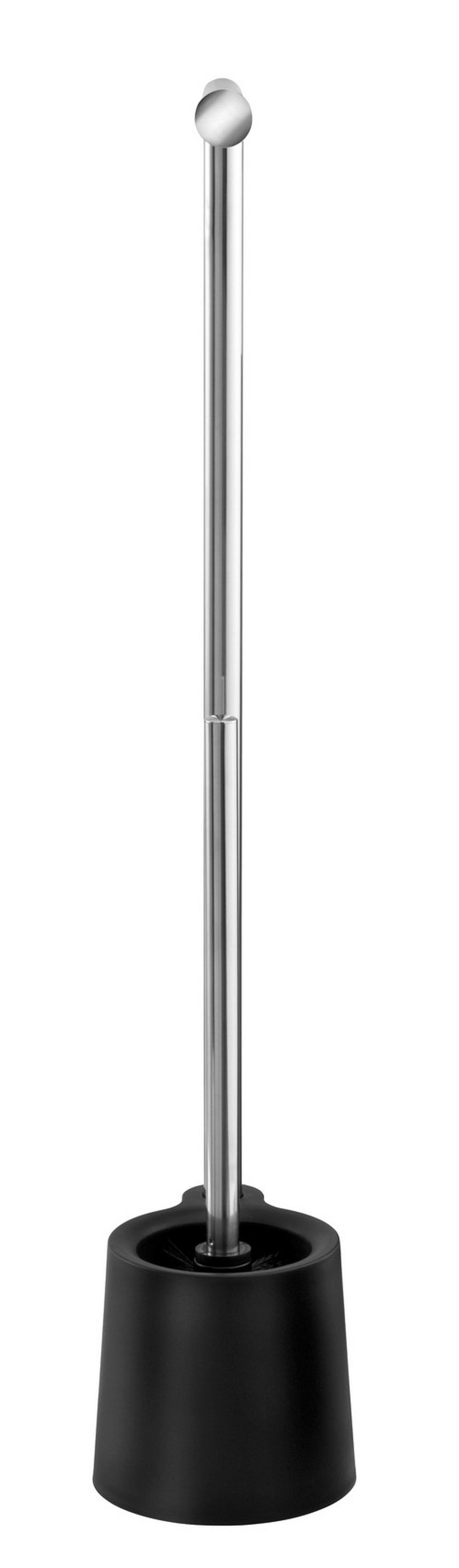 WC-Bürstengarnitur Avola Stehend Kunststoff/Metall - Silberfarben/Schwarz, KONVENTIONELL, Kunststoff/Metall (13/70/16cm) - Wenko
