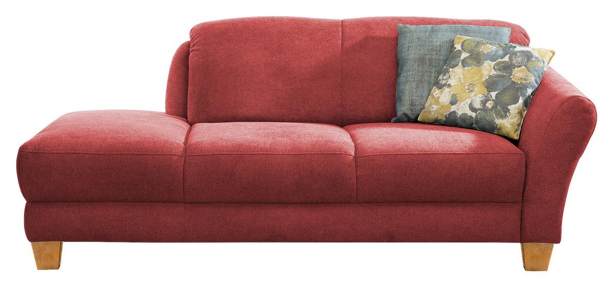 Récamiere Gotland V, Rot B: 194 cm - Rot/Naturfarben, KONVENTIONELL, Textil (194/84/91cm) - Sit & More