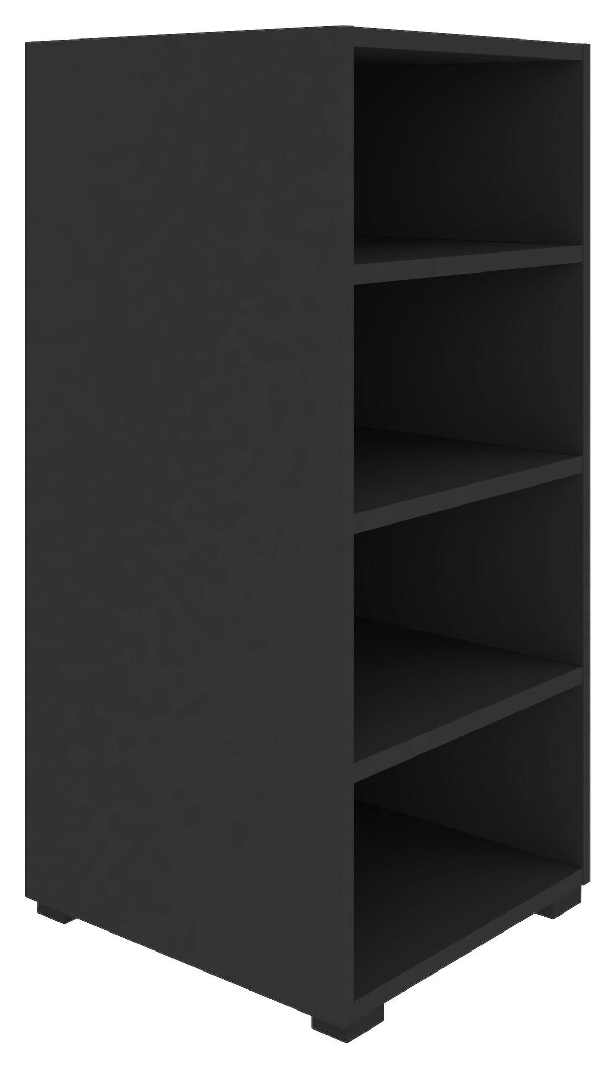 REGÁL UNIT-ELEMENTS MAXI - čierna/antracitová, Modern, kompozitné drevo (45,6/89,6/40cm) - Ondega