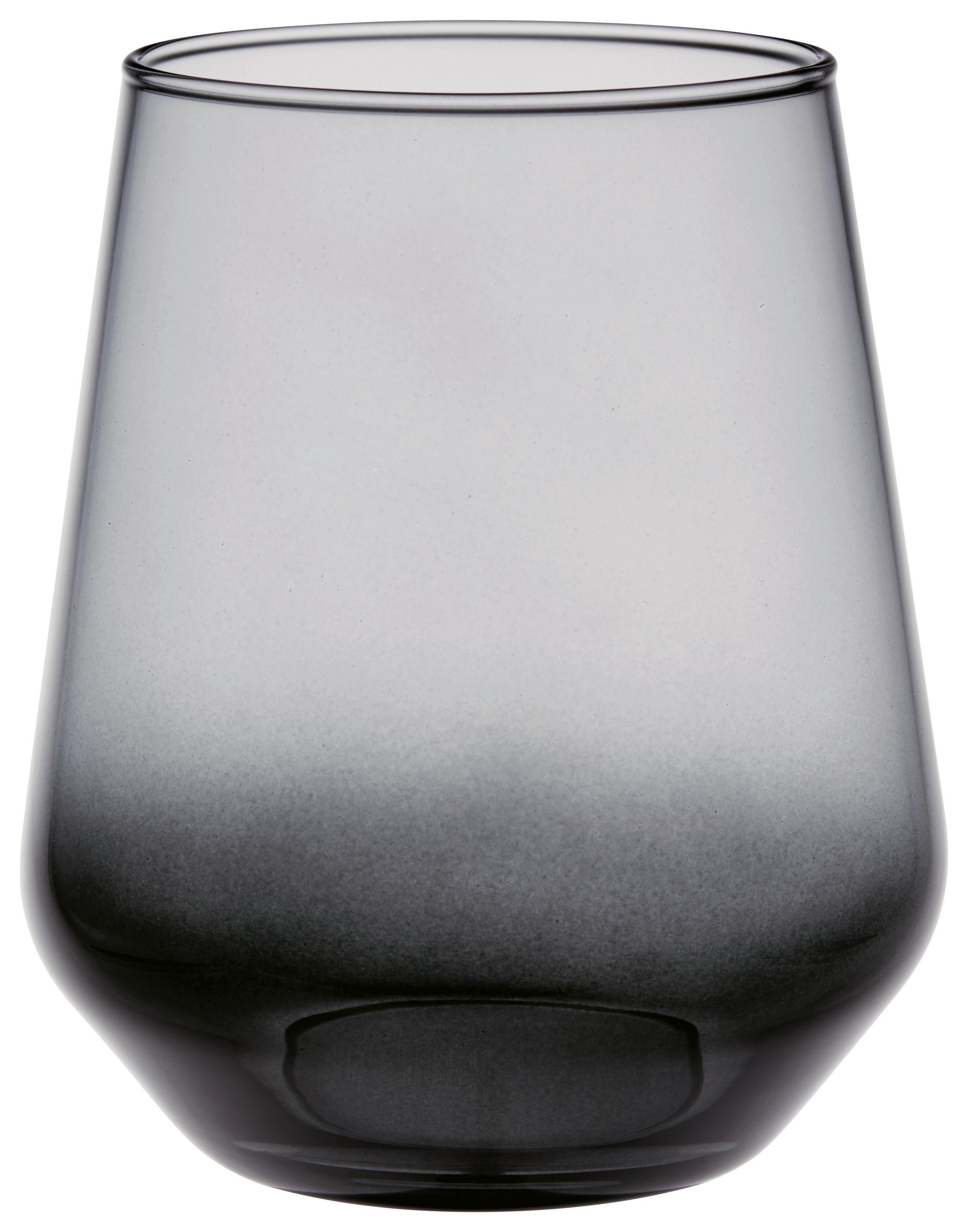 Trinkglas Kavolin, Ca 425 ml - Schwarz/Grau, Trend, Glas (6,8/11cm) - James Wood