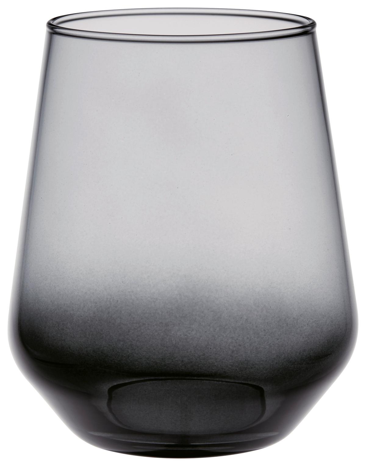 Trinkglas Kavolin, Ca 425 ml - Schwarz/Grau, Trend, Glas (6,8/11cm) - James Wood