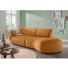 Ecksofa Jesi, Goldfarben S: 238x107 Cm - Goldfarben/Schwarz, MODERN, Textil (238/107cm) - Livetastic