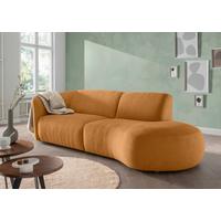 Ecksofa Jesi, Goldfarben S: 238x107 Cm - Goldfarben/Schwarz, MODERN, Textil (238/107cm) - Livetastic