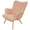 Křeslo Safin, růžové SAFIN - pink/přírodní barvy, Moderní, dřevo/textil (88/92/96cm)