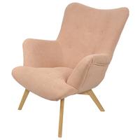 Křeslo Safin, růžové SAFIN - pink/přírodní barvy, Moderní, dřevo/textil (88/92/96cm)