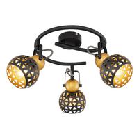 Strahler Sarra 3-flammig Verstellbar Ø 25 Cm - Goldfarben/Schwarz, Basics, Metall (25/17,5cm) - Globo