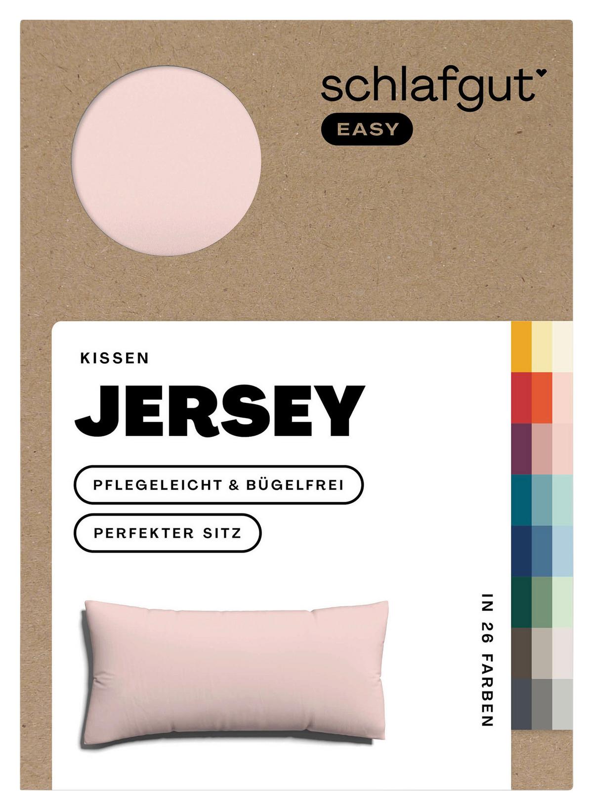 Kopfpolsterbezug Easy Jersey - Hellrosa, Basics, Textil (40/80cm) - Schlafgut