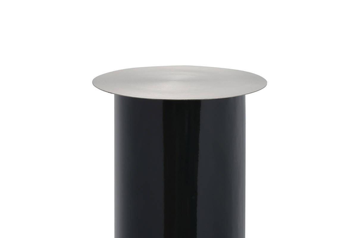 Kerzenständer Art Deco Eisen Silberfarben/dunkelgrün - Dunkelgrün/Silberfarben, Trend, Metall (20/70/20cm) - Kayoom