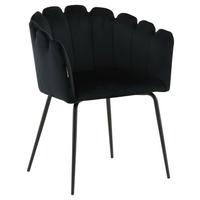 Stuhl Limhamn - Schwarz, Design, Textil/Metall (61/76.56/54cm) - Livetastic