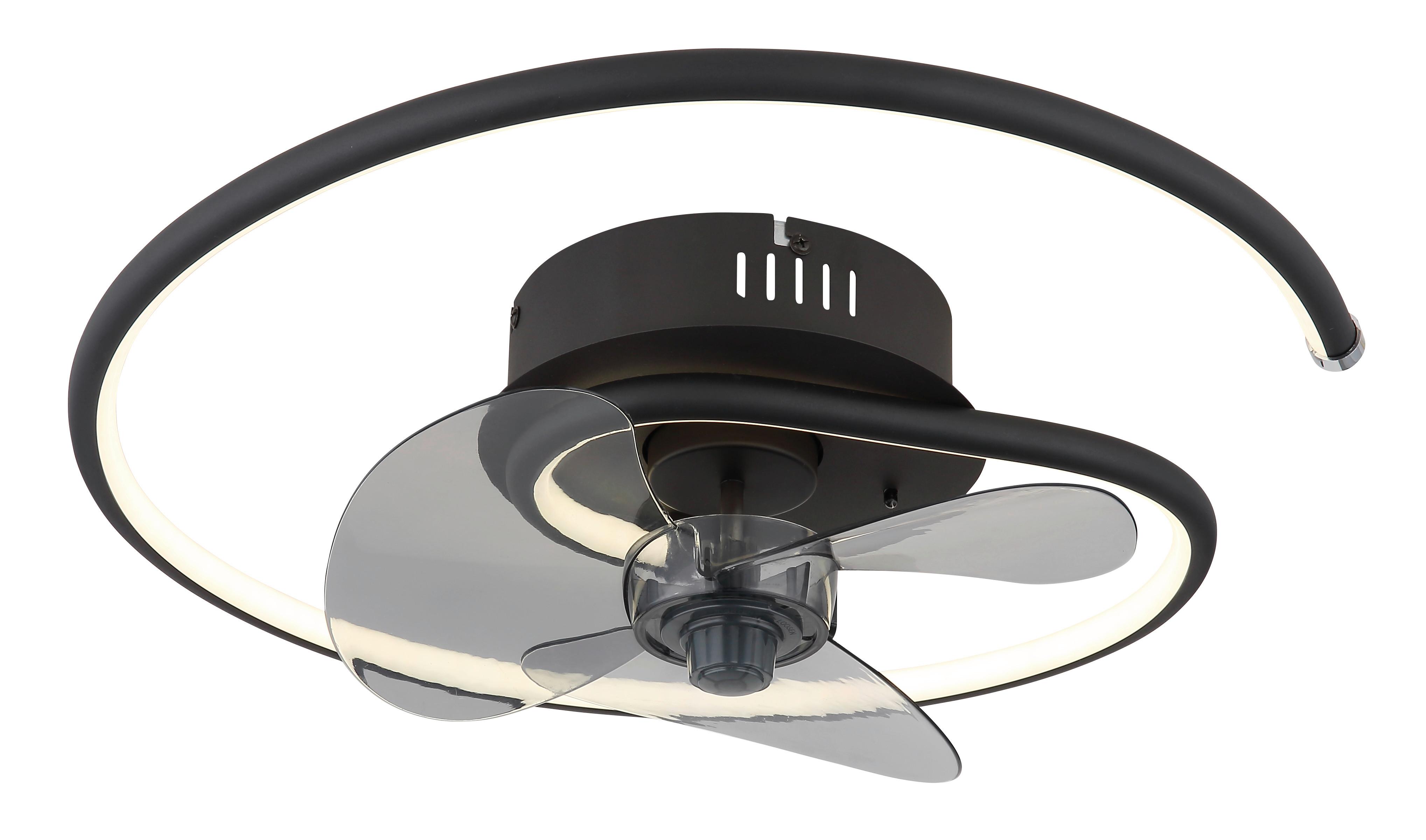 Mennyezeti Ventilátor 03660 - fekete/szürke, Design, műanyag/fém (45/13,9cm) - Globo