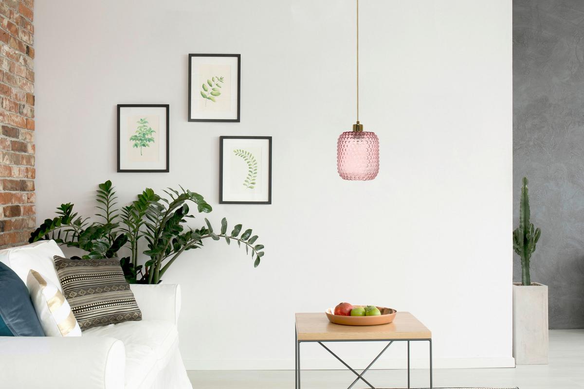 HÄNGELEUCHTE IRINA 125 ROSA - Rosa, Basics, Glas (20/20/27cm) - Kayoom