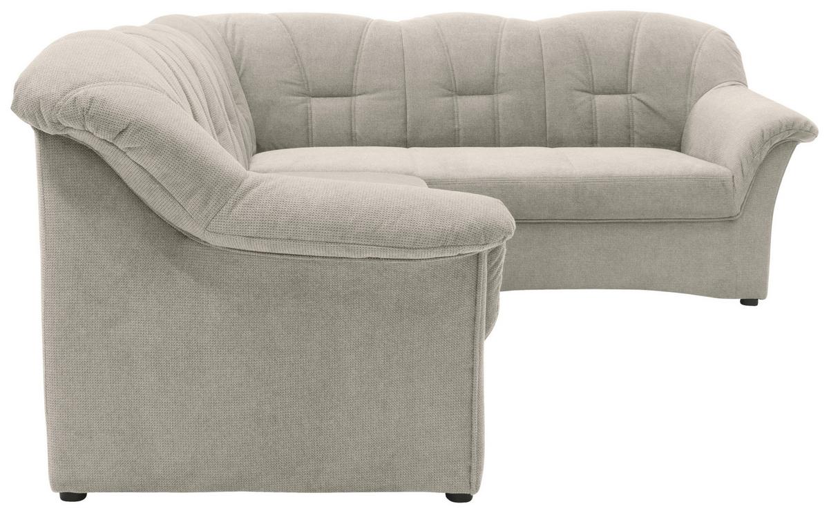Ecksofa Papenburg Hellgrau - Hellgrau/Schwarz, KONVENTIONELL, Textil (243/192cm) - MID.YOU