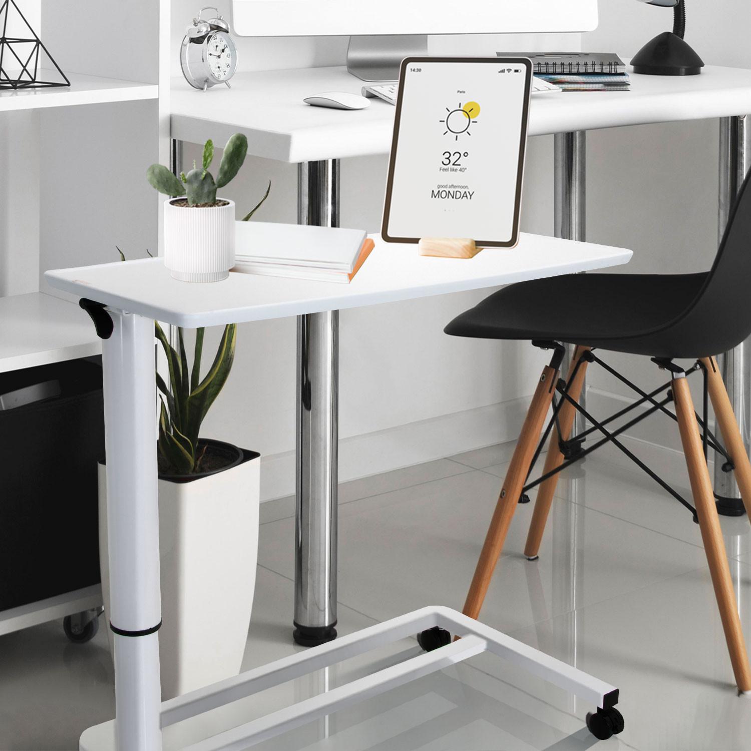 Beistelltisch Stand Ii Höhenverstellbar  Weiß - Weiß, Basics, Holzwerkstoff/Kunststoff (90/42/67cm) - MID.YOU
