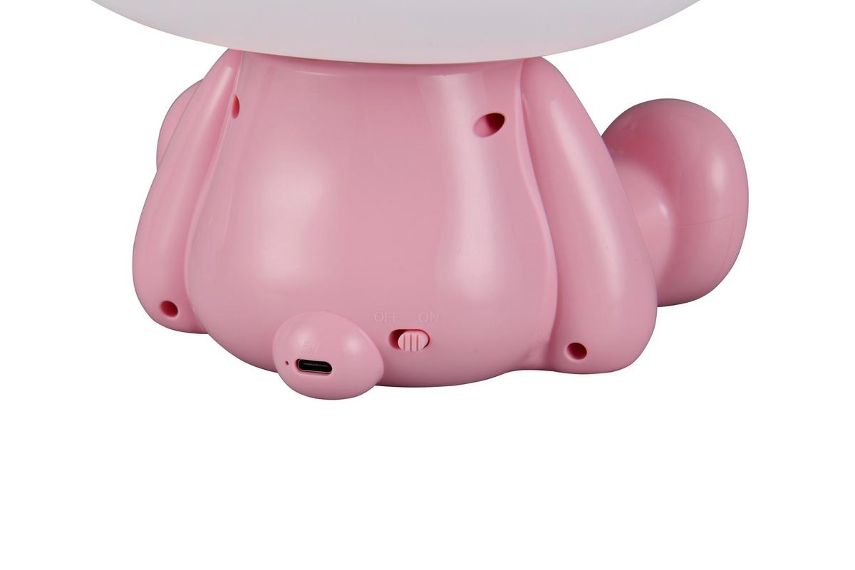 LED-Tischleuchte Hopper Weiß Pink B: 16,5 cm - Pink/Weiß, LIFESTYLE, Kunststoff (19,5/16,5/24,5cm)