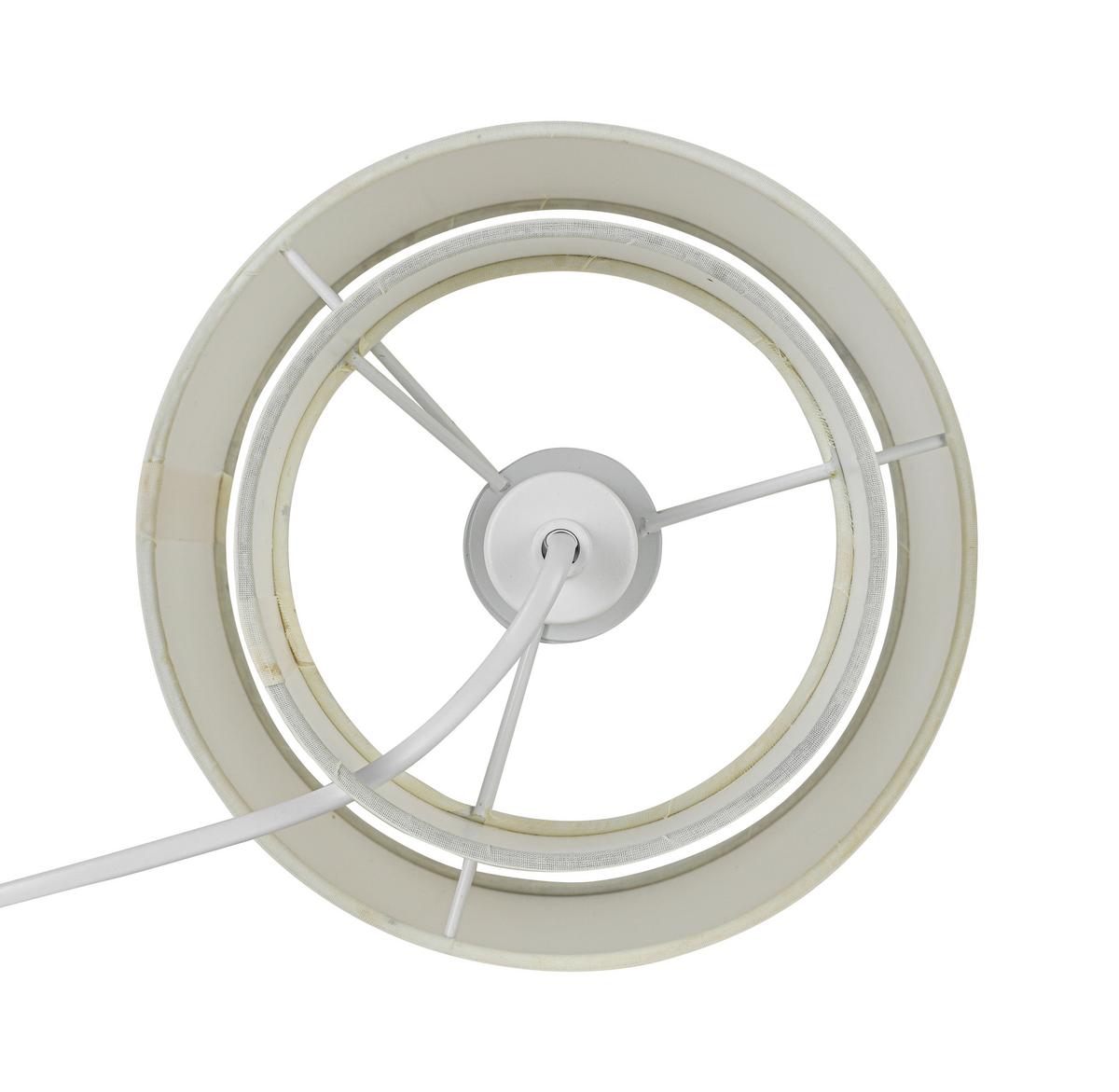 STOLNÍ LAMPA DHALIA - bílá/krémová, Moderní, kov/textil (20/22cm) - Mömax