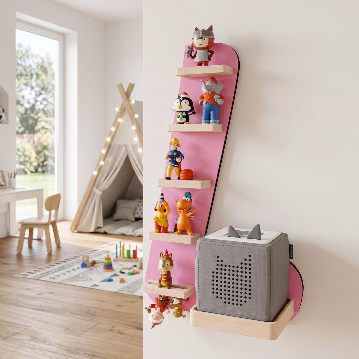 Kinderregal Boarti Pink B: 32 cm - Pink, MODERN, Holzwerkstoff (32/47/19cm) - Livetastic