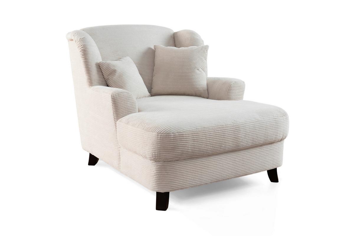 XXXL-Sessel Asado creme teilmassiv, B: 109 cm - Dunkelbraun/Creme, KONVENTIONELL, Textil (109/104/145cm) - Sit & More