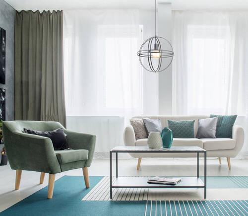 Hängeleuchte 15639h2 - Schwarz, Design, Metall (40/120cm) - Globo