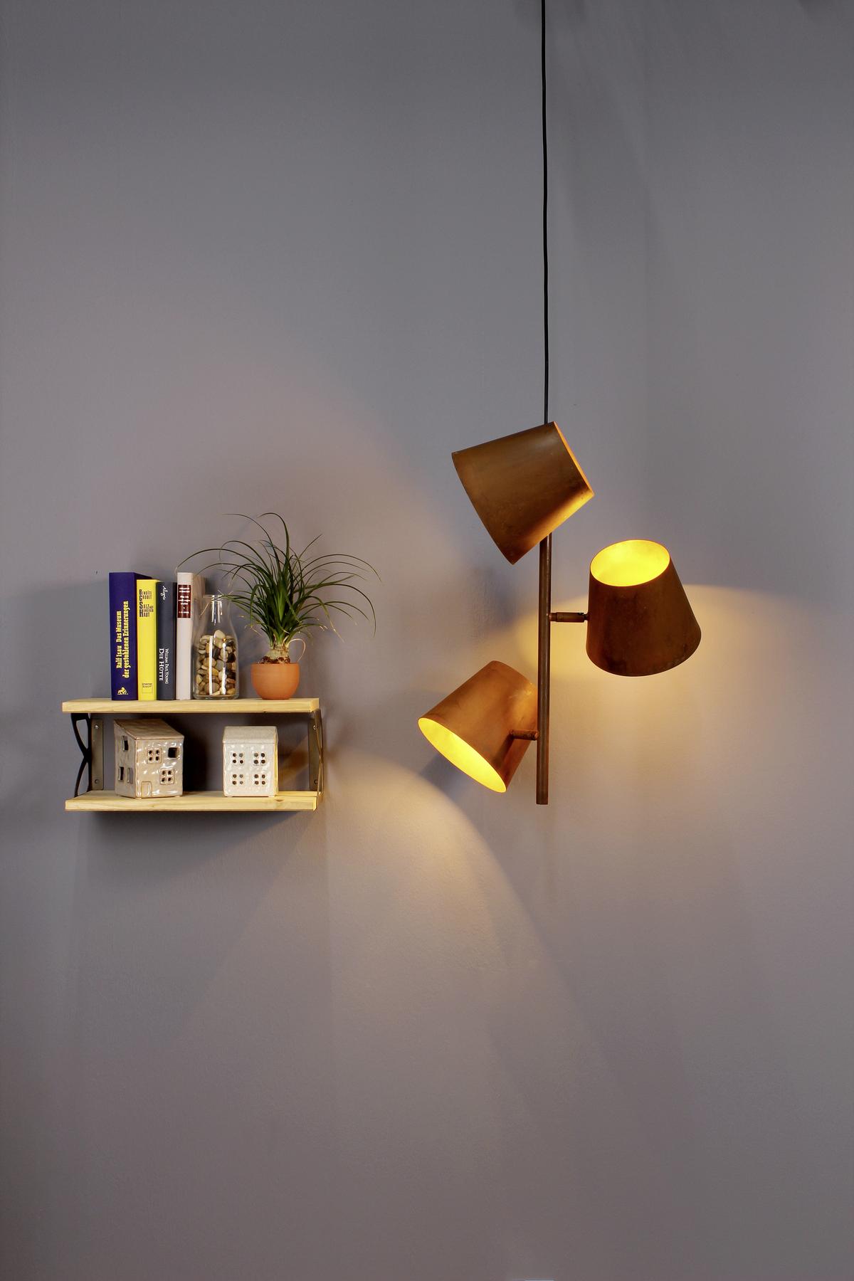 Hängeleuchte Colt H: 150 Cm 3-Flammig, Rost-Optik - Rostfarben, Design, Metall (49/150cm)
