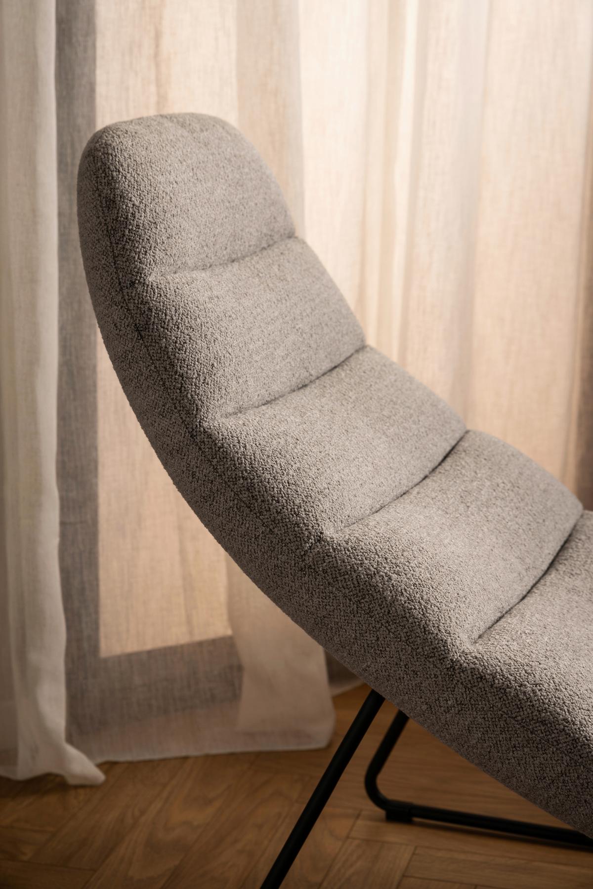 Relaxliege Chaplin L: 156 Cm Beige - Beige/Schwarz, KONVENTIONELL, Textil (63/86/156cm) - MID.YOU
