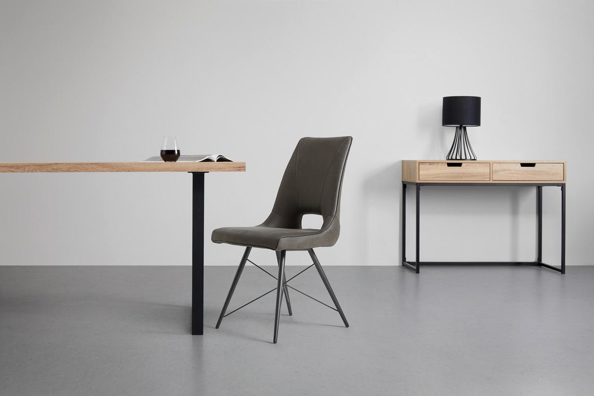 Židle Celina, šedá - šedá/černá, Moderní, kov/dřevo (47/91.5/62cm) - Mömax