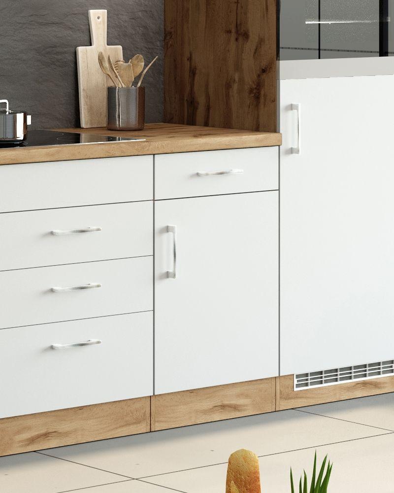 Küchenunterschrank mit mit Schublade und Drehtür