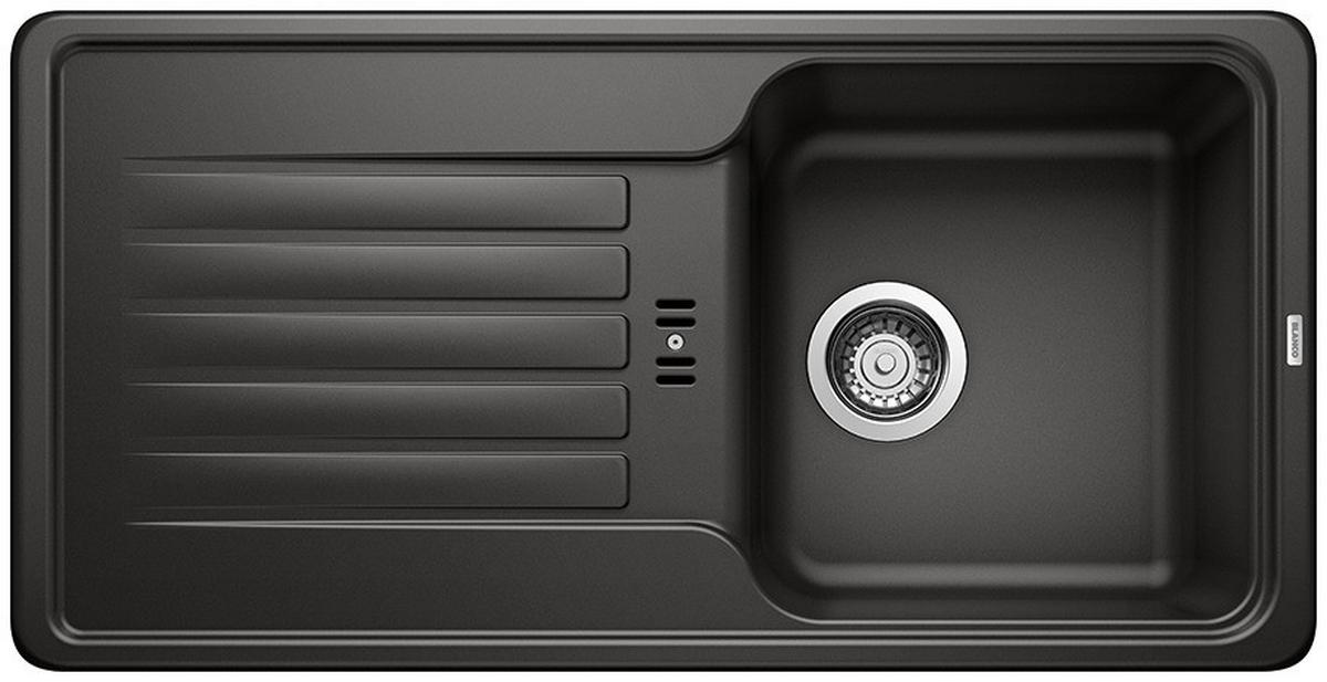 Spüle Favos 45s - Schwarz, MODERN, Stein (86cm) - Blanco