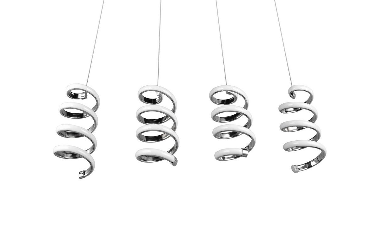 Hängeleuchte Laola H: 150 cm 4-Flammig - Chromfarben, MODERN, Metall (91,5/150/13,5cm)