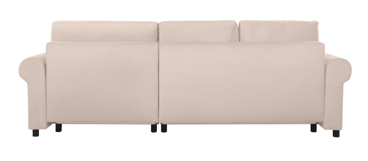 Ecksofa Arles, Beige 1 S: 266x161 Cm - Beige/Buchefarben, Design, Textil (266/161cm) - MID.YOU
