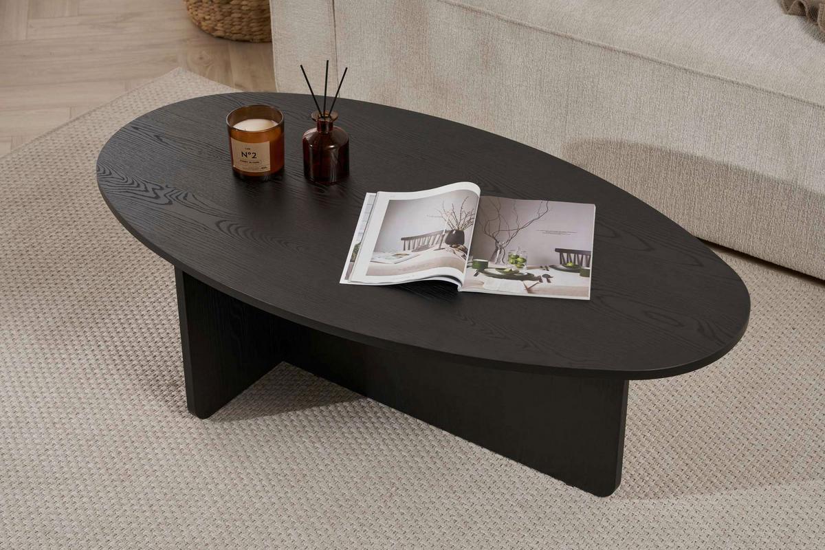 Couchtisch Orba Schwarz L: 120cm - Schwarz, Design, Holzwerkstoff (120/40/65cm) - MID.YOU