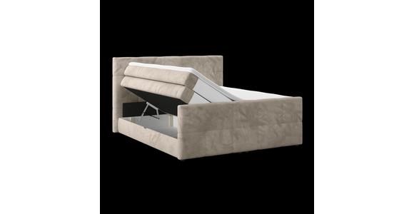 Boxspringbett mit Topper und Bettkasten 180x200 cm Medino - Taupe, KONVENTIONELL, Holz/Holzwerkstoff (180/200cm) - Luca Bessoni