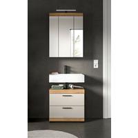 Badezimmer Scout Kaschmir/naturfarben B: 60 Cm - Kaschmir/Schwarz, MODERN, Glas/Holzwerkstoff (60cm) - MID.YOU