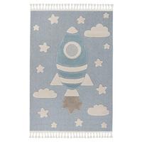 Flachwebteppich My Fano 391 Spac 120x170 - Blau/Multicolor, Basics, Textil (120/170cm) - Obsession