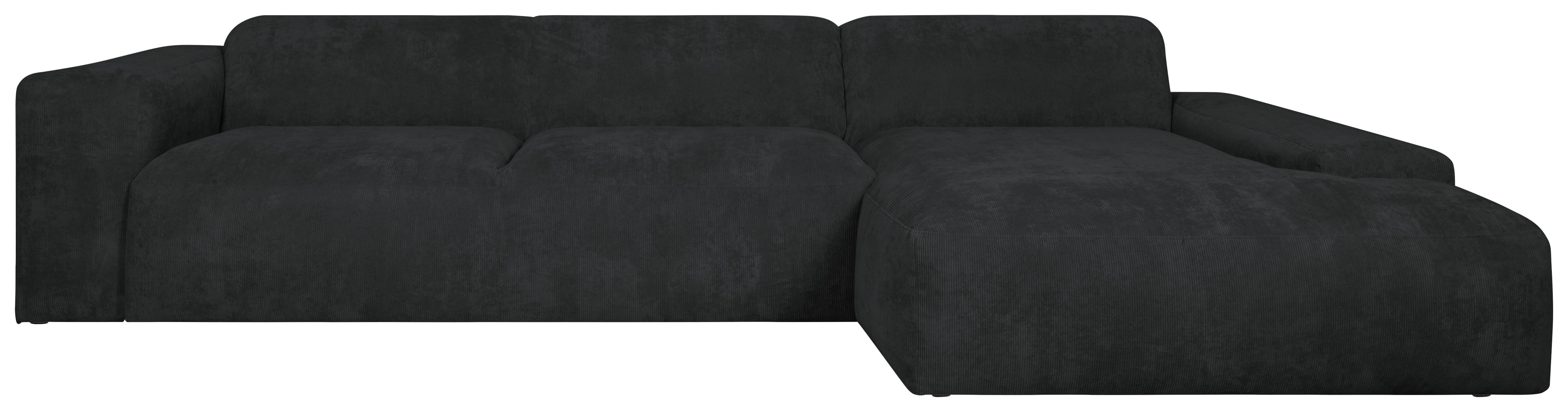 Ecksofa Hannah Schwarz 343x170 cm - Schwarz, Design, Textil (343/170cm) - MID.YOU