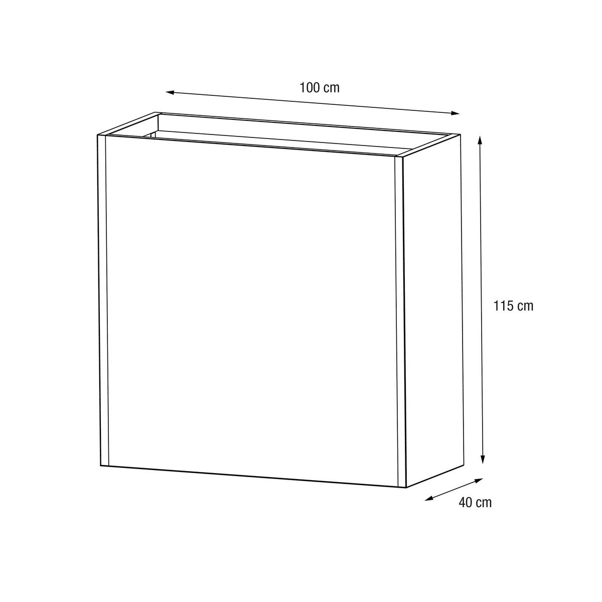 Hochbeet Pflanzkasten Hochbeet - Anthrazit, Basics, Metall (40/115/100cm)