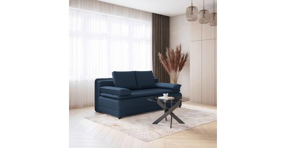 Schlafsofa Alice - Schwarz/Dunkelblau, MODERN, Textil (202/73-92/105cm) - Luca Bessoni