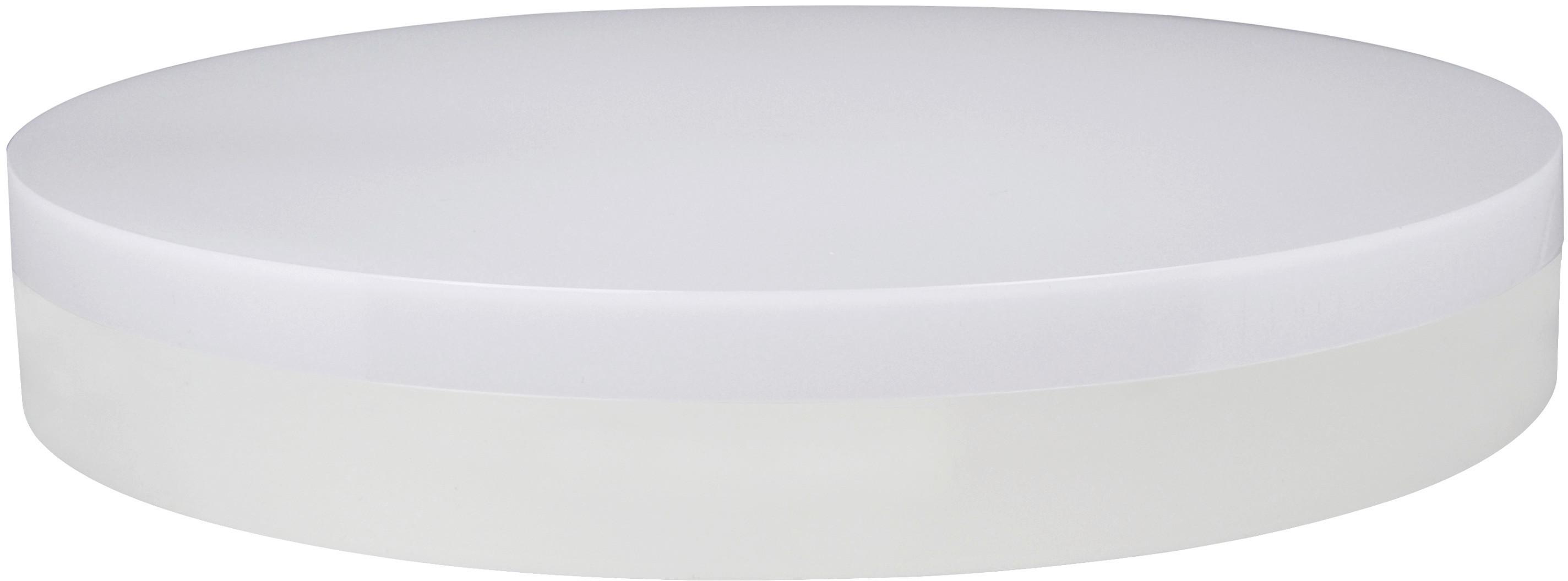 LED-Deckenleuchte Ø 28 cm, für In- und Outdoor - Weiß, Basics, Kunststoff (28/5,1cm)