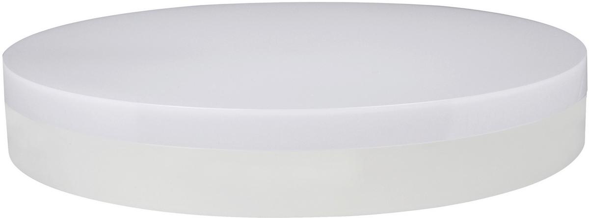 LED-Deckenleuchte Ø 28 cm, für In- und Outdoor - Weiß, Basics, Kunststoff (28/5,1cm)