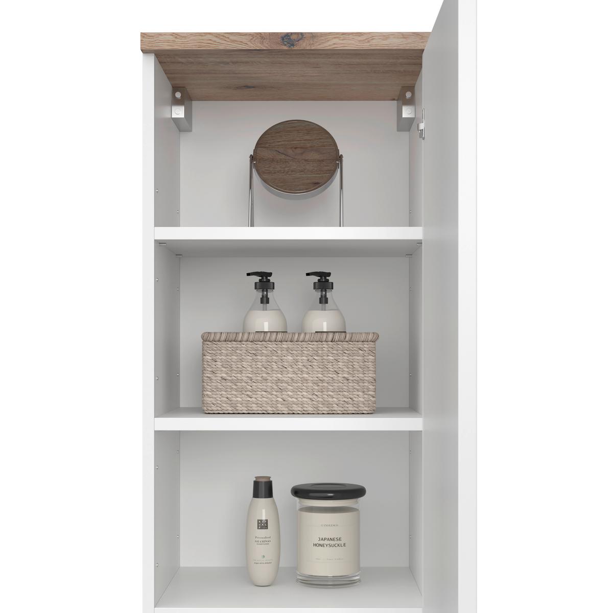 Badezimmer Hochschrank BHT: 40x182x35 cm grifflos - MODERN (40/182/35cm)