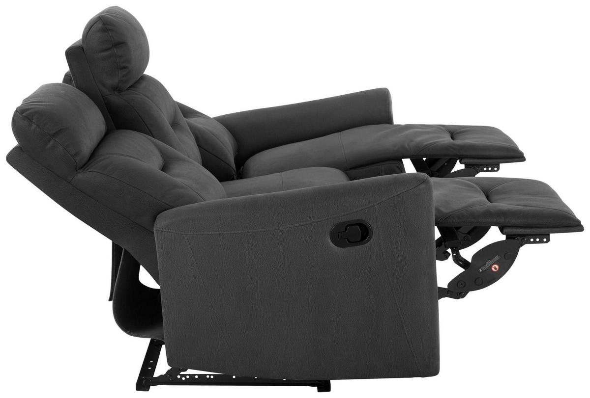 3-sitzer-sofa Aureli Schwarz B: 186,5 Cm - Schwarz, Basics, Holz/Textil (186,5/102,5/92,5cm) - Livetastic